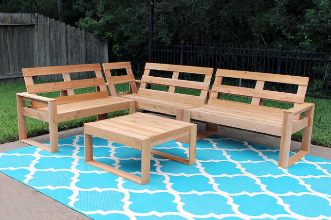 DIY wood patio furniture