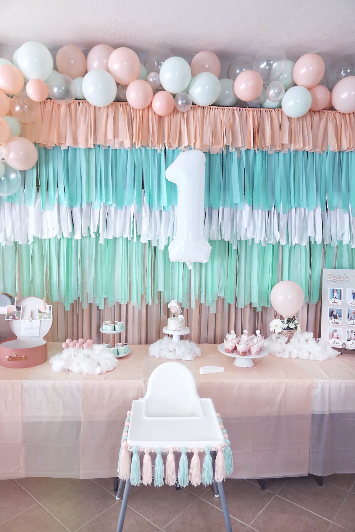 A cloud 1st Birthday Party