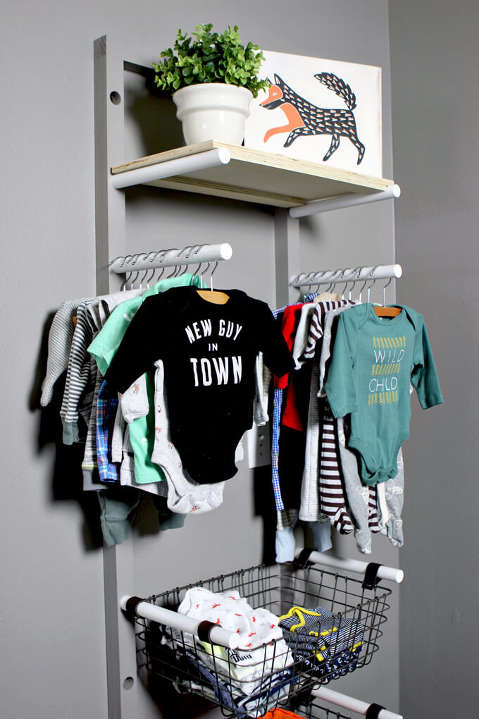 DIY Wall Mounted Clothing Rack For Kids: A Nap Time DIY
