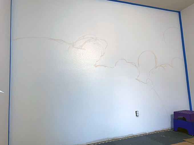 How to Paint a Cloud Mural for a Girl Nursery