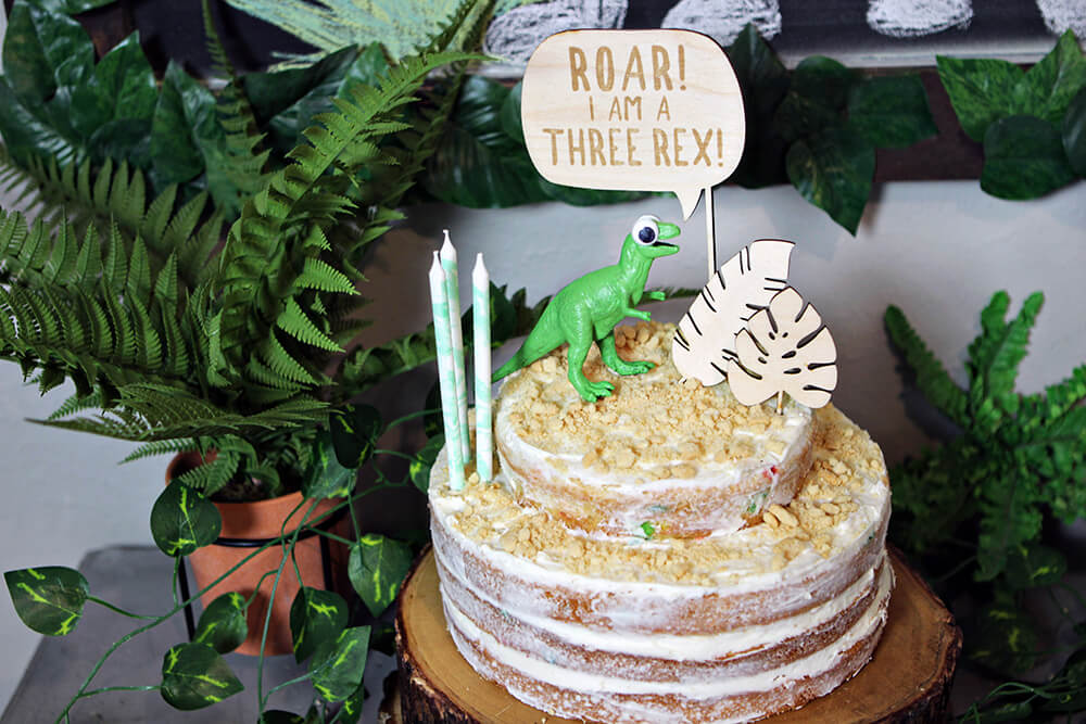 Three Rex Dinosaur Cake - Cake Idea for a Dinosaur Party