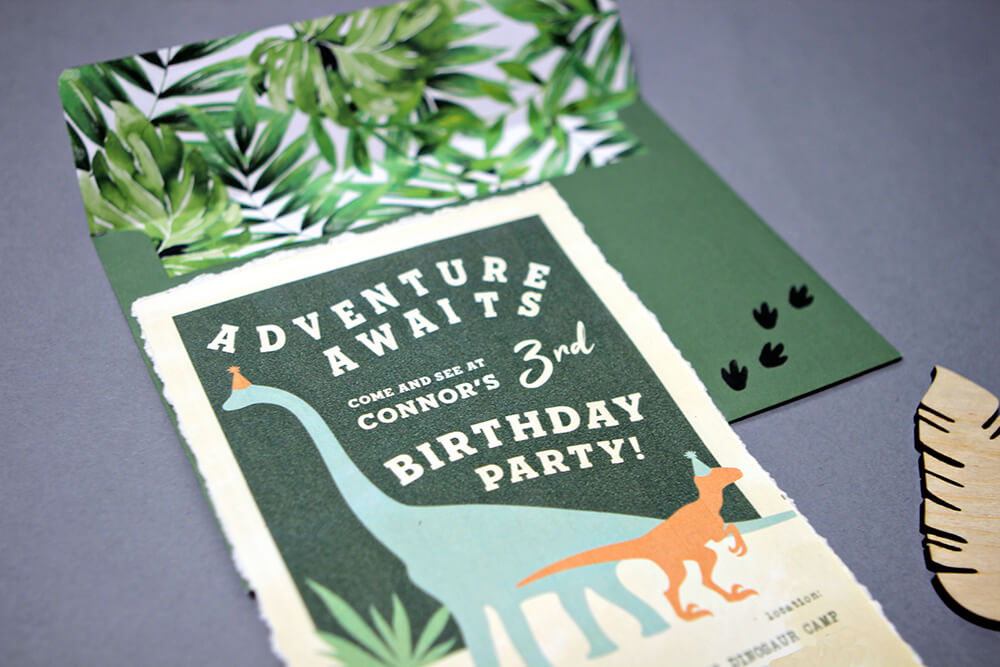 Dinosaur Party Invitations. Ideas for invitations for a three rex party.
