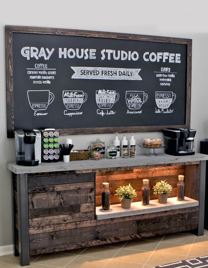 Built-In Coffee Bar Inspiration - Farmhouse Living