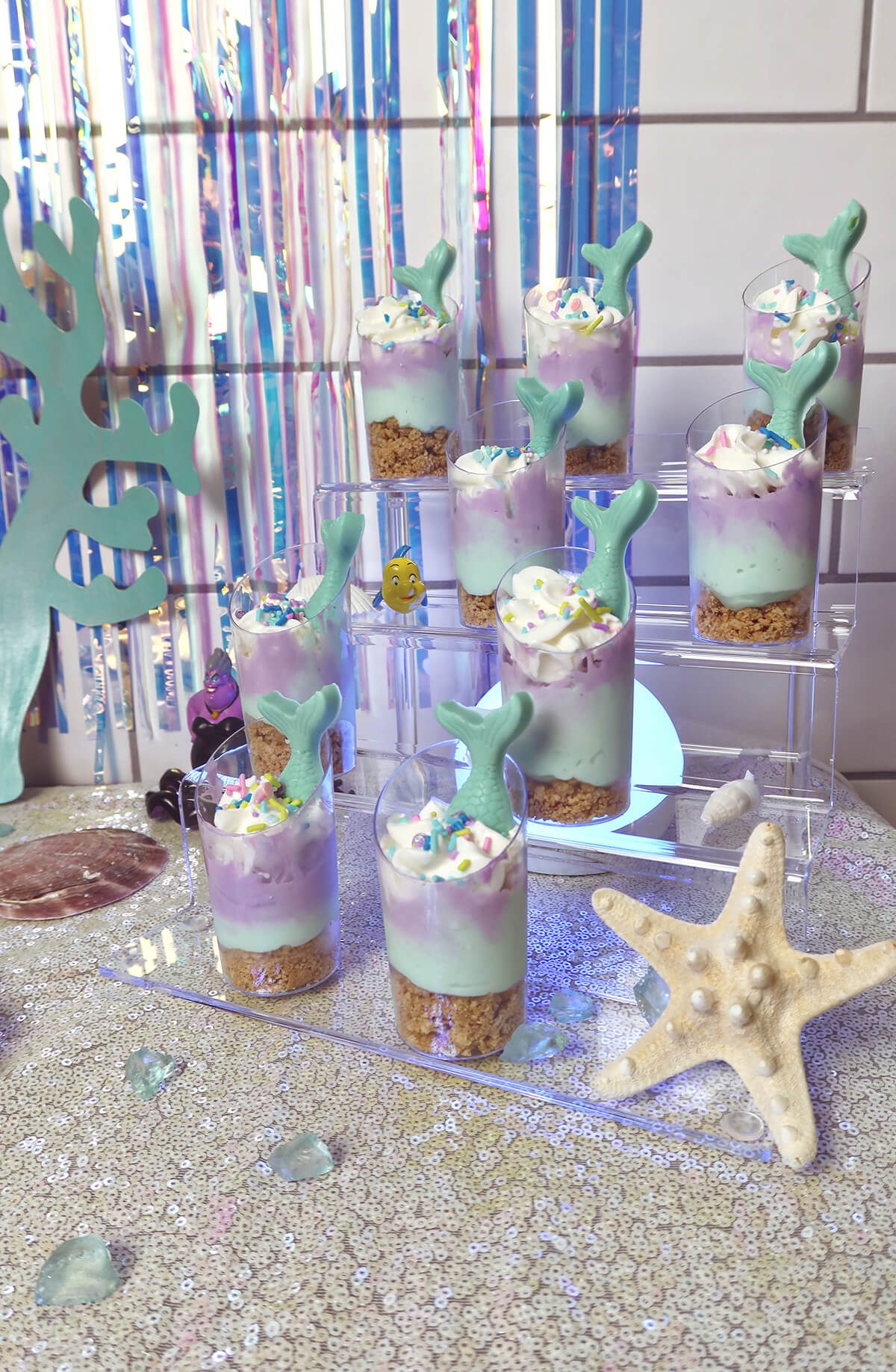 Kid's Mermaid Birthday Party Desserts