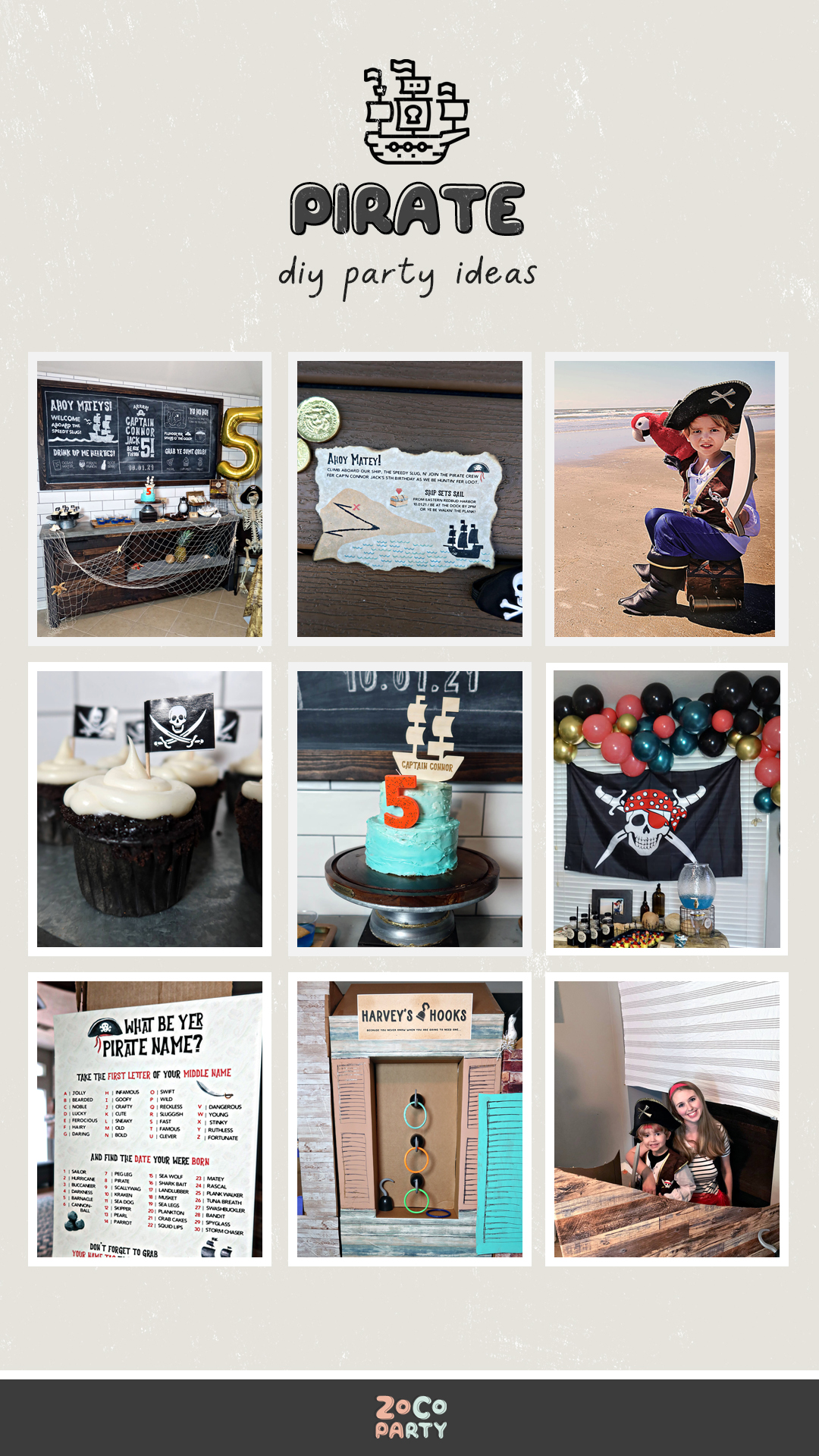 Kids Pirate Birthday Party ideas and inspiration