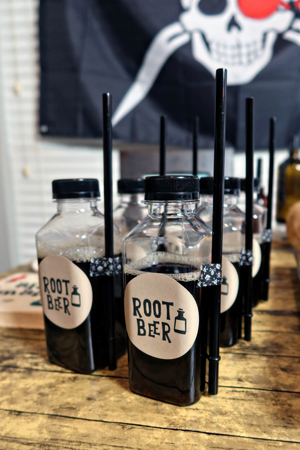 root beer drinks at pirate party