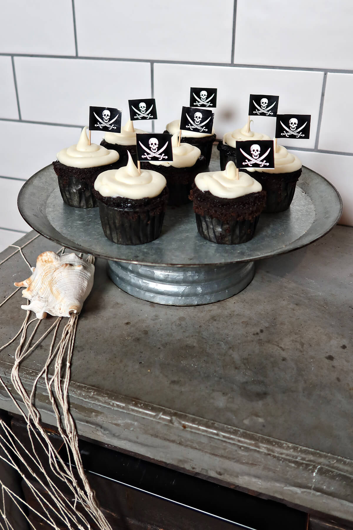 kids pirate party dessert table