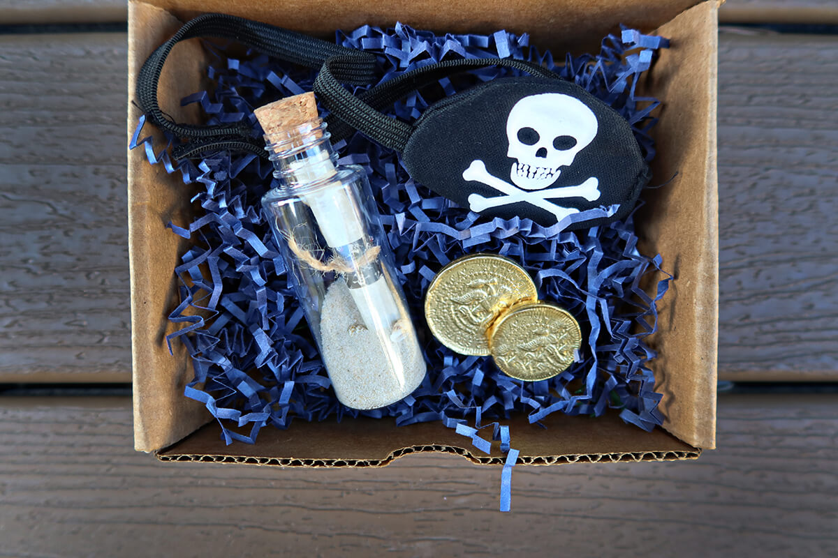 Pirate Party Invitations with Bottle