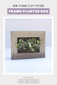 DIY Picture Frame Planter Box