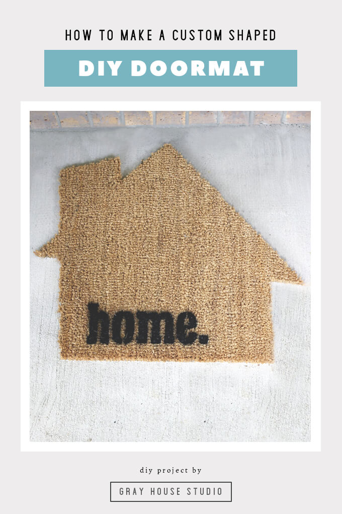 Making your own DIY doormat is an easy and fun way to bring a little personality to your doorstep! The options are endless with what shapes you can create.