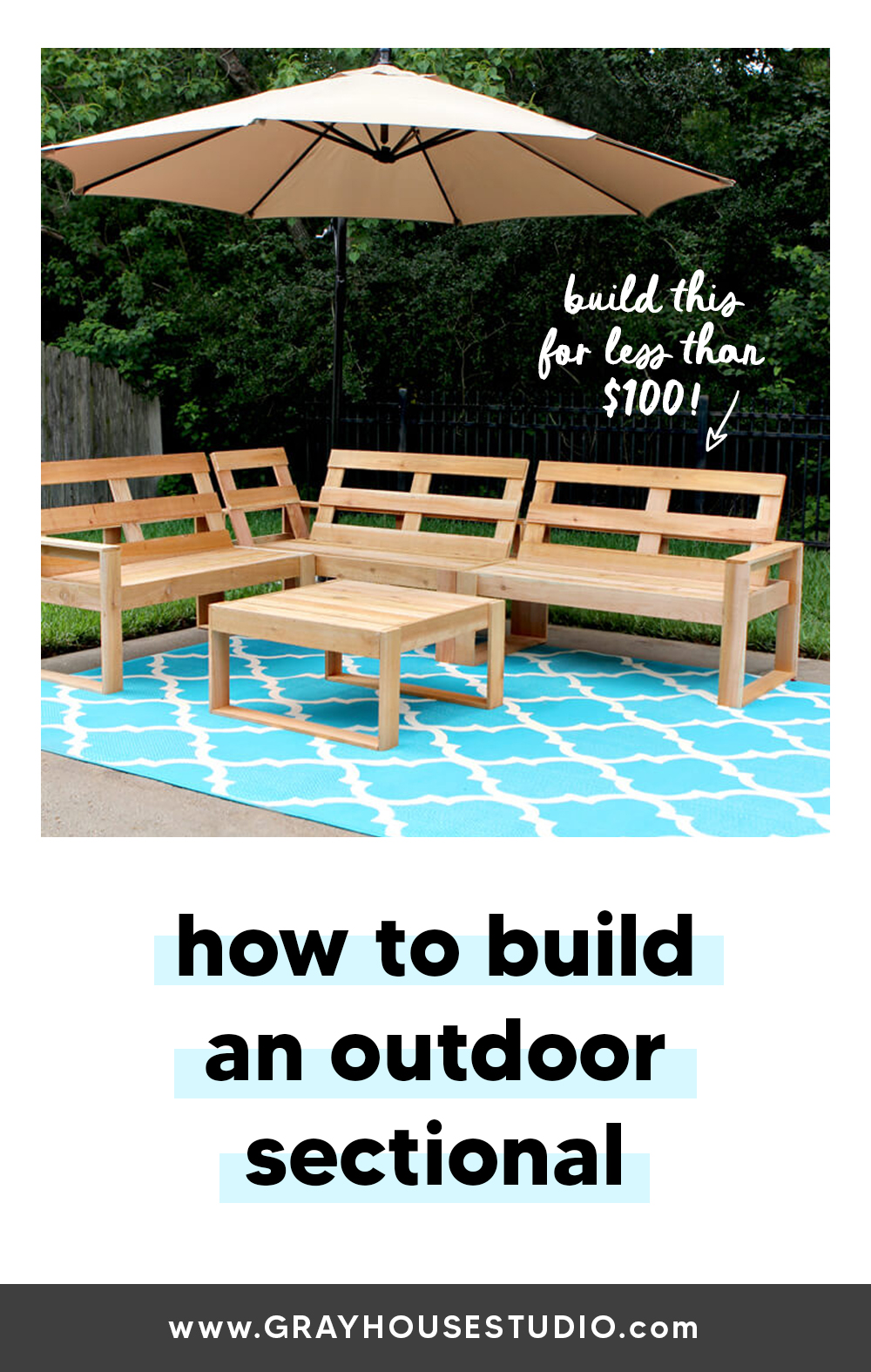 Build an Outdoor Sectional for under $100