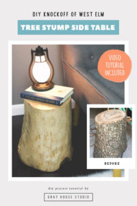 DIY West Elm Tree Stump Side Table Knockoff