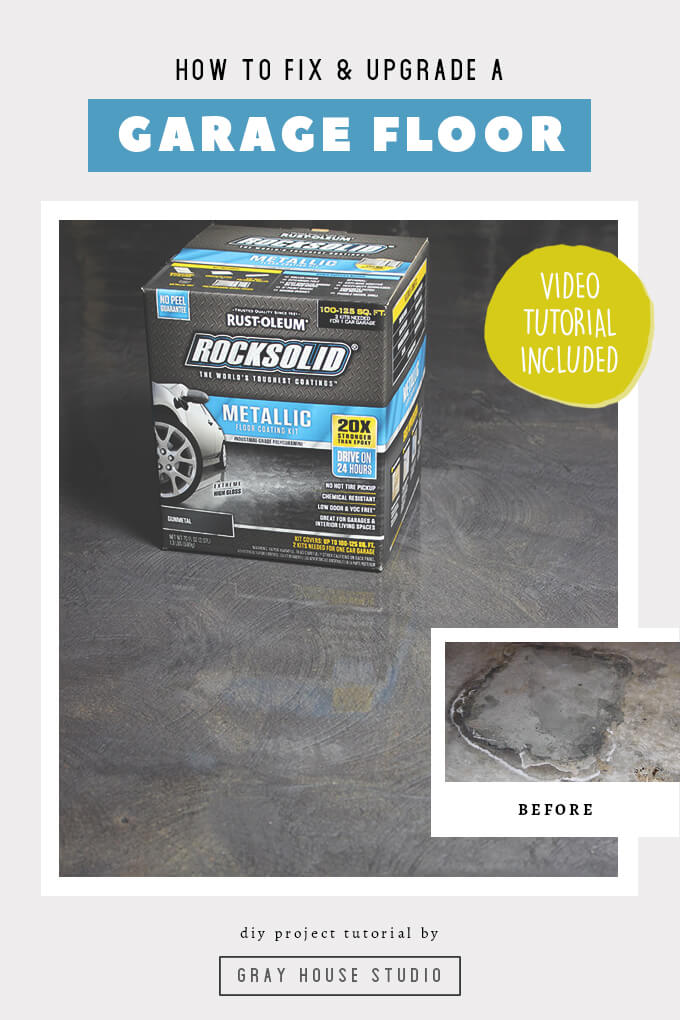 A tutorial showing how to repair the concrete on your garage floor and give your garage floor and upgrade by applying Rust-Oleum ROCKSOLID coating. A garage floor epoxy diy video tutorial is also included.