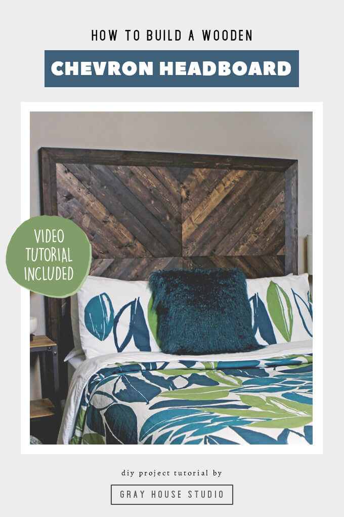 A tutorial showing how to make a wooden chevron headboard that is a much cheaper alternative to the West Elm Alexa Bed. This DIY furniture tutorial comes with step by step written and video instructions and a materials list.