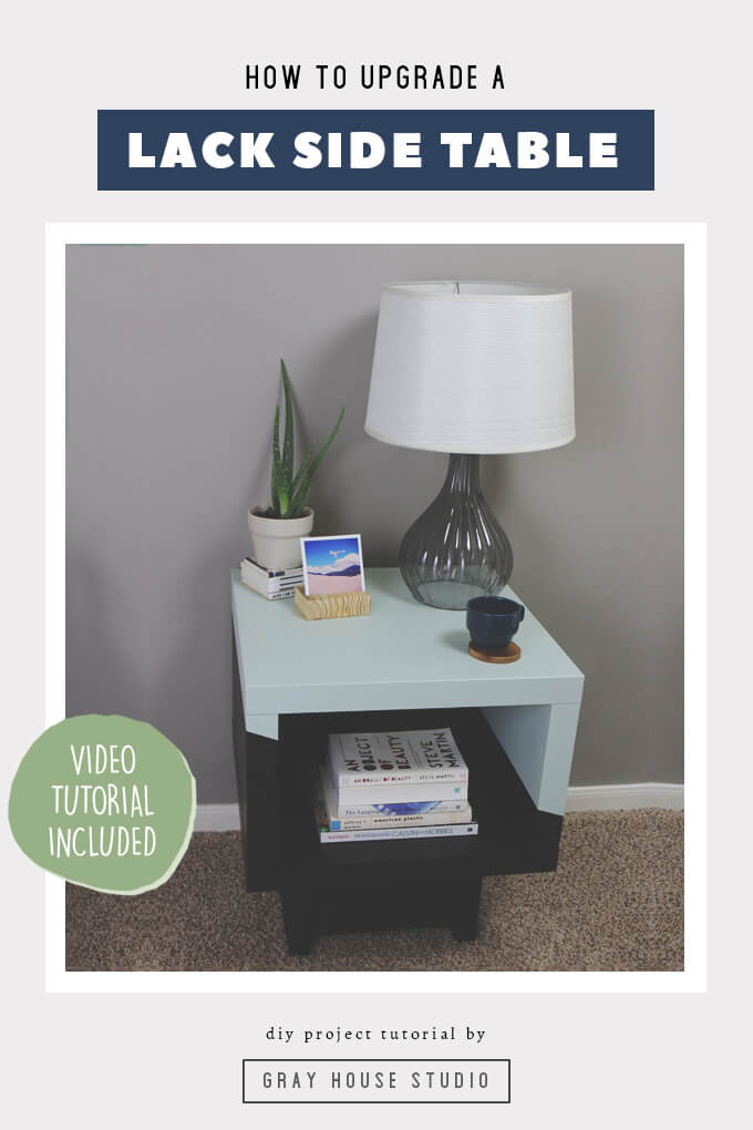 A simple way to give the IKEA Lack side table an upgrade with a little paint and a new base. This DIY furniture makeover includes free plans for building the base of the table.