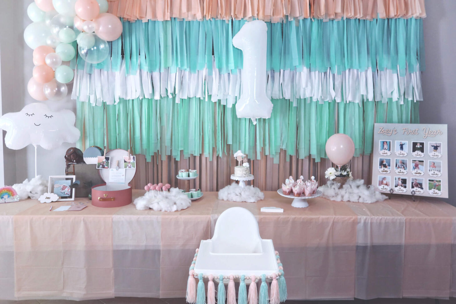 Cloud Birthday Party / Pink Girls Birthday Party